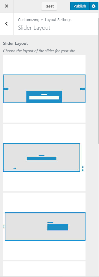 Configure Blossom Fashion Pro slider layout