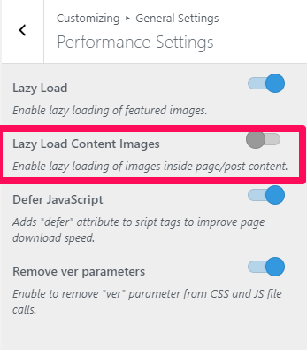 Lazy load of content images