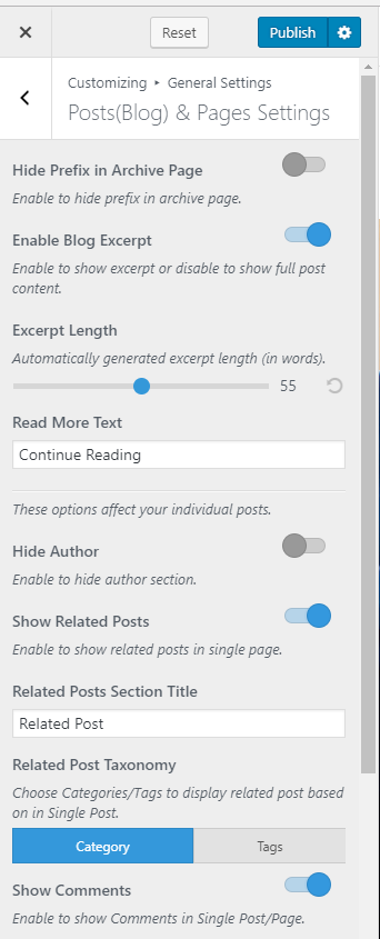 Posts-and-Page-Settings