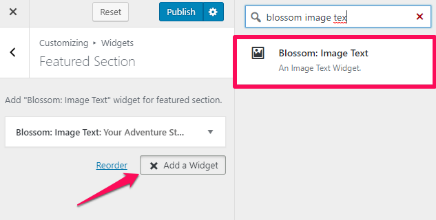 Select Blossom Image text
