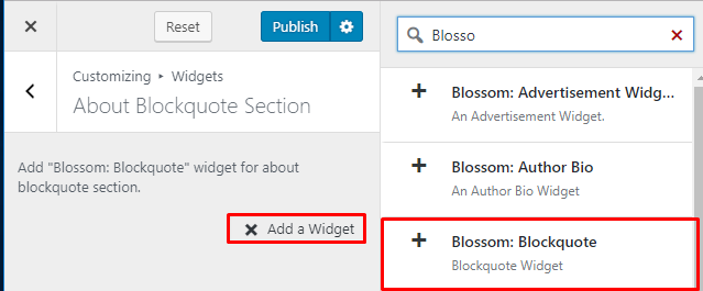 Select blossom Blockquote