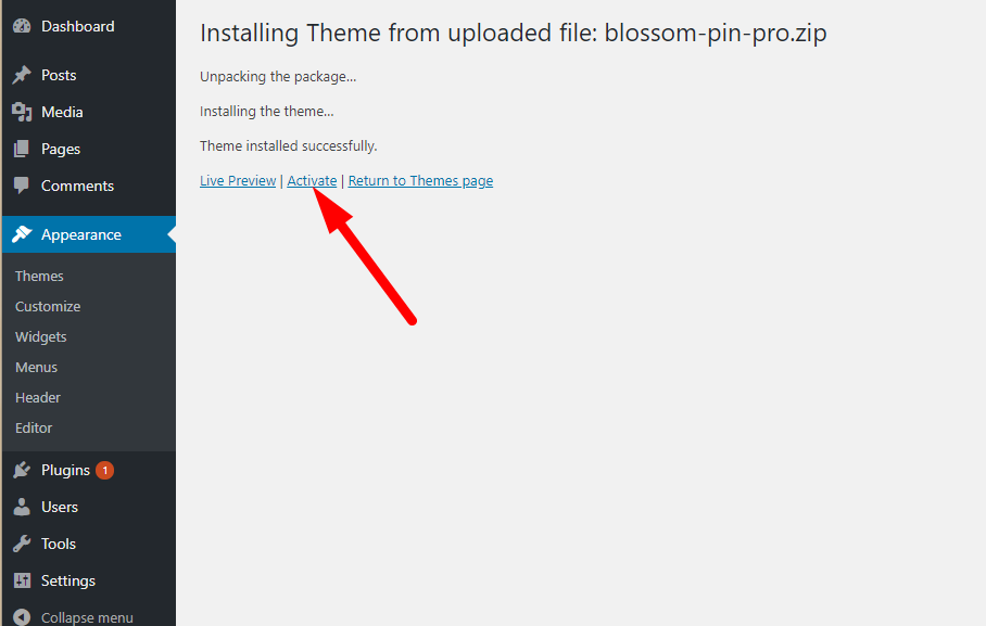 Activate blossom pin pro