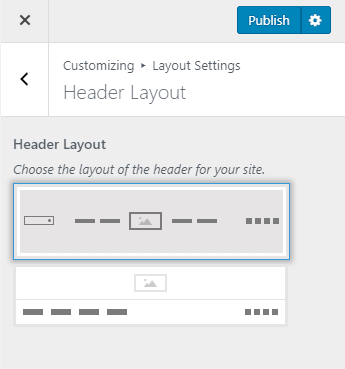 Configure header layout blossom travel