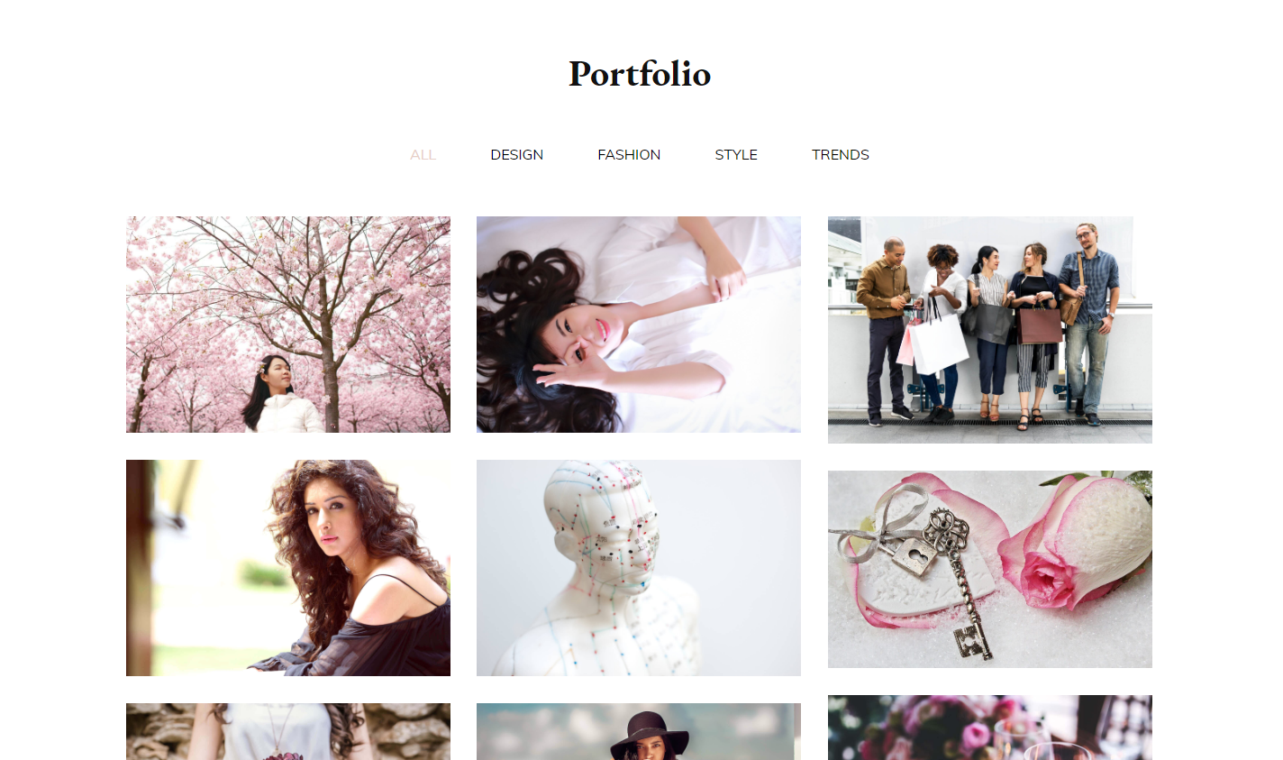 Portfolio page