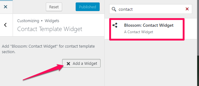 contact widget