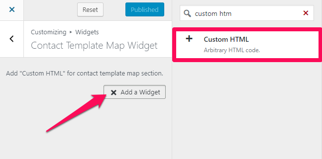 custom html section