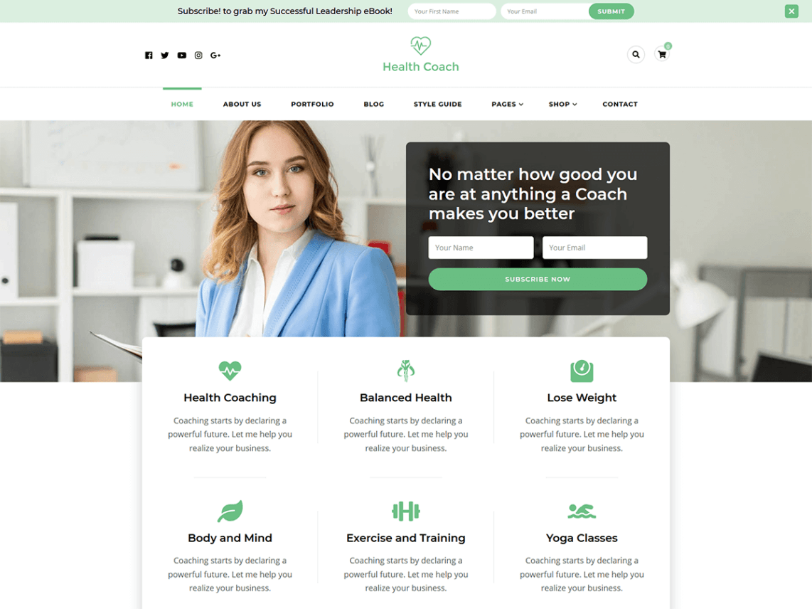 Blossom Health Coach - BlossomThemes