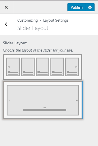 Change the slider layout