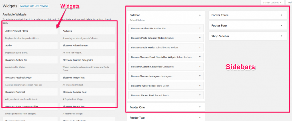 How to Configure Sidebar Widgets? – BlossomThemes