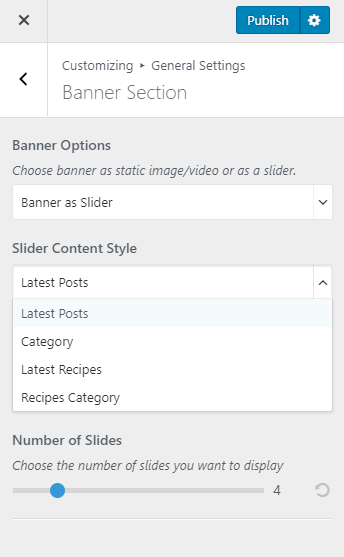 Select banner or slider blossom recipe