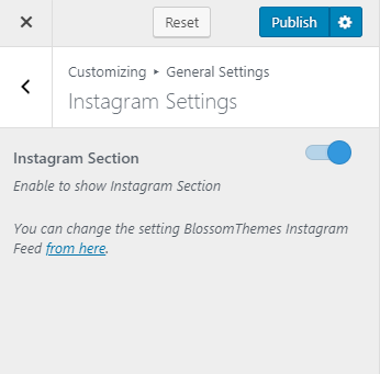 Configure Instagram Settings Blossom Recipe