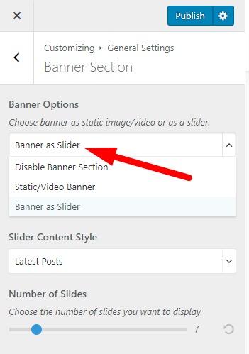 Select banner as slider blossom pinit