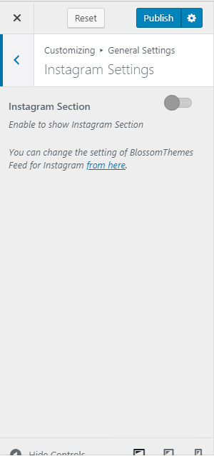 instagram setting